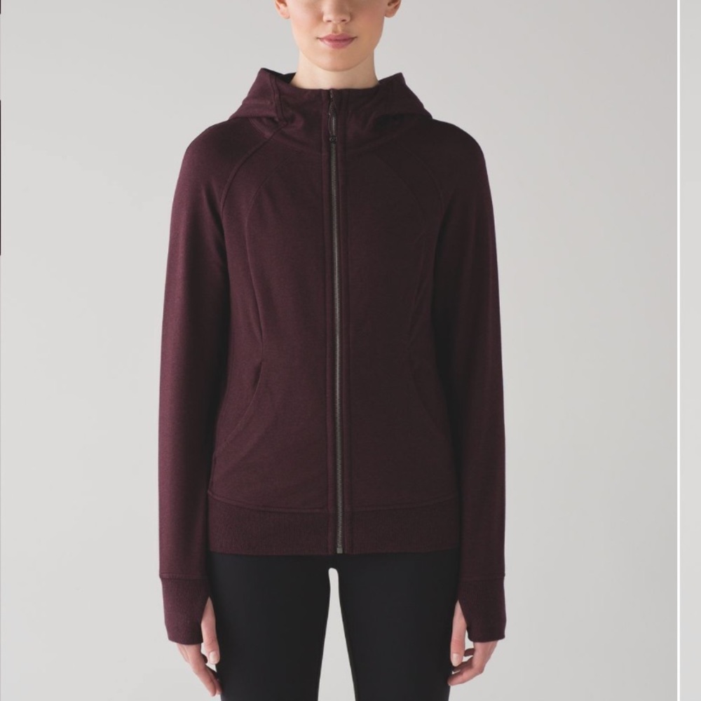 Lululemon Scooba hoodie full zip heathered Bordeaux Drama